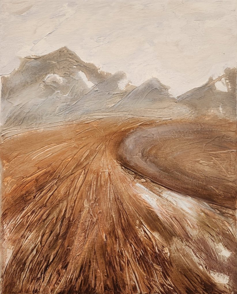 Aller vers l'Hiver II , 2024 Acrylique sur toile,30x24cm