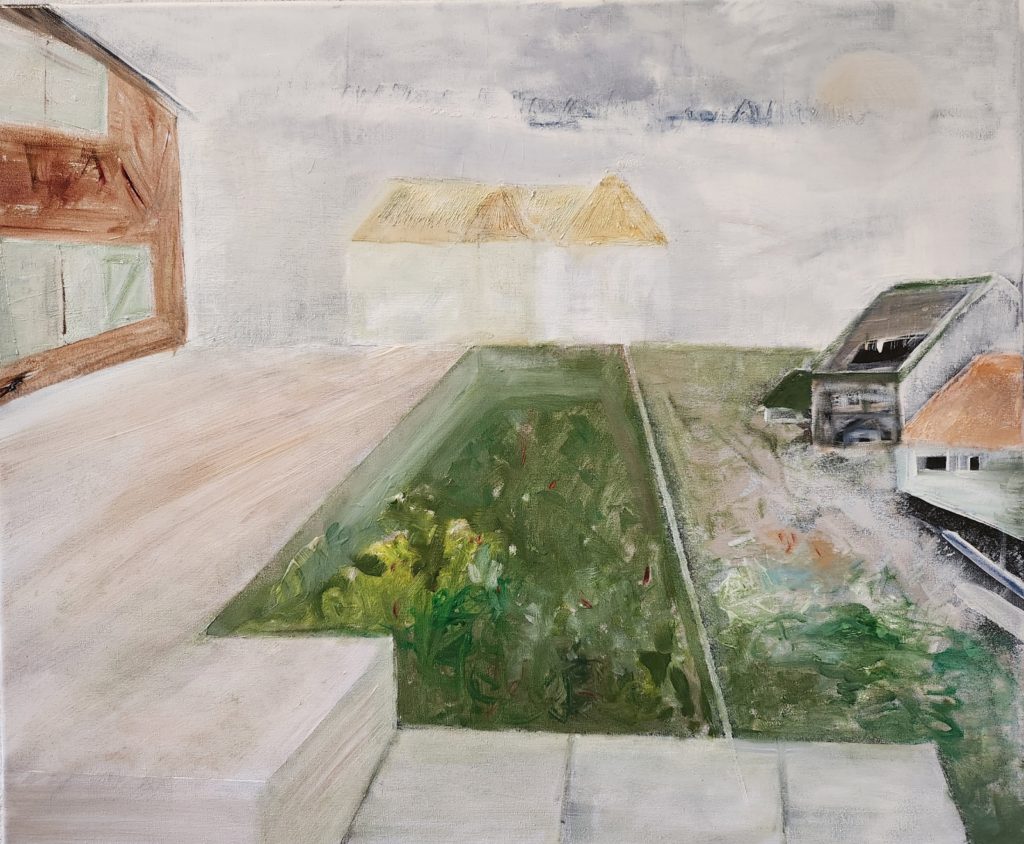 Chez Moi , 2024 Acrylique et huile sur toile,50x70cm