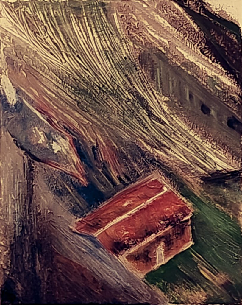 Exit , 2023 Acrylique et huile sur toile,30x40cm