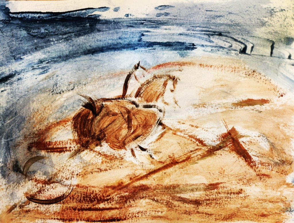 La Cavalerie II , 2024 Acrylique sur papier,A3